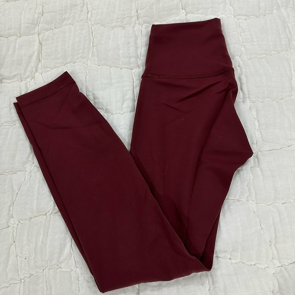 Lululemon 🍋 Wundertrain Burgundy High-Rise Leggings